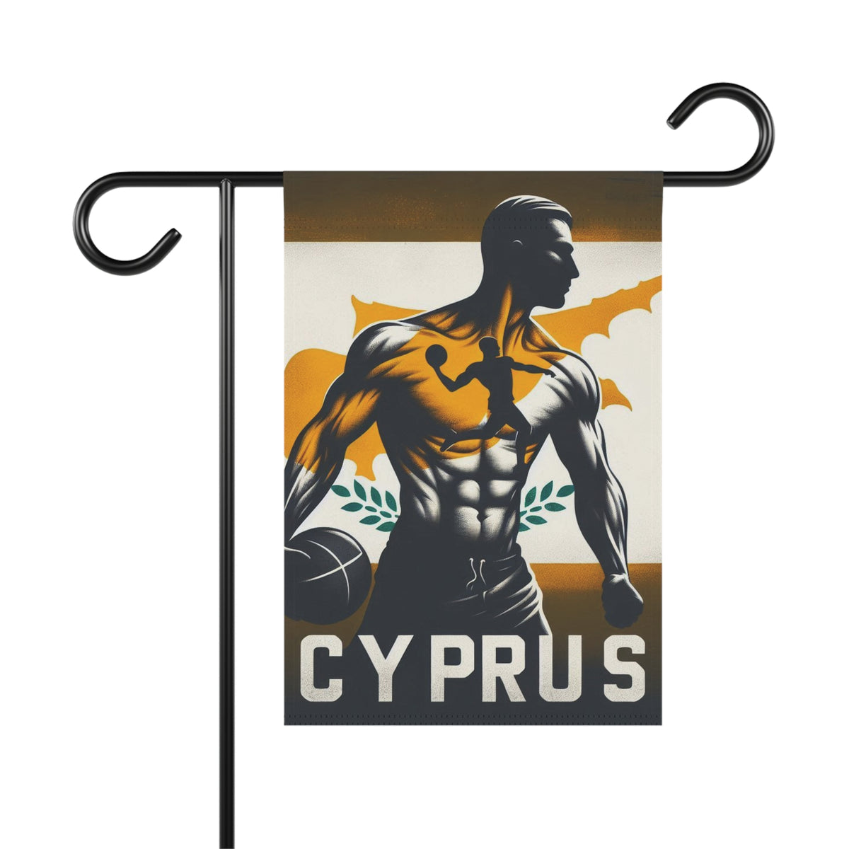 Flag Village Cyprus National Flag Garden Banner 12'' x 18''