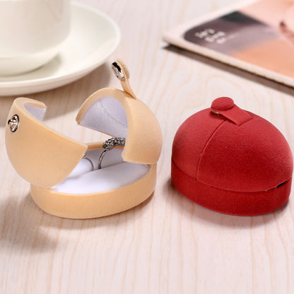 Flag Village Double Cover Ring Box Jewelry Packaging Jewelry Gift Box Jewelry Box Manufacturer Flocking Jewelry Box