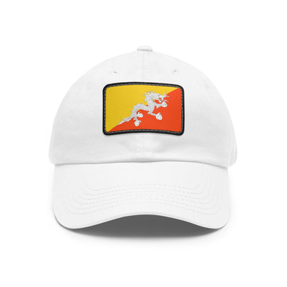 Flag Village Bhutan Flag Hat Cap with Leather Patch