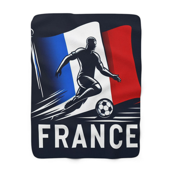 Flag Village France Sporting Flag Sherpa Fleece Blanket