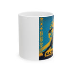 Flag Village Kazakhstan Sporting Flag Ceramic Coffee Mug 11oz KAZ0008