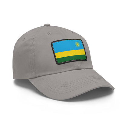 Flag Village Rwanda Flag Hat Cap with Leather Patch