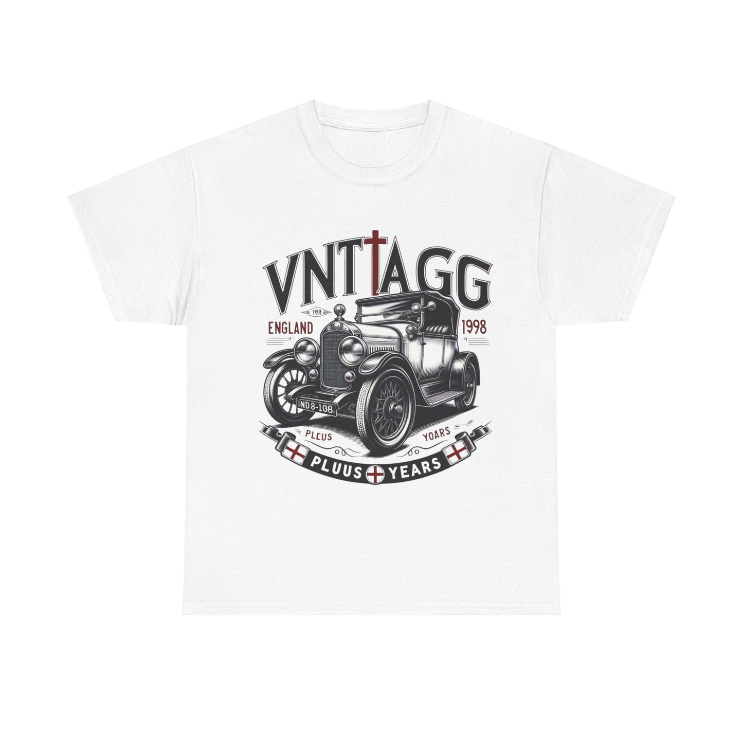 Flag Village UK Vintage Car Flag T-SHIRT Heavy Cotton Tee UK0008