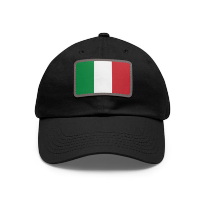 Flag Village Italy Flag Hat Cap with Leather Patch