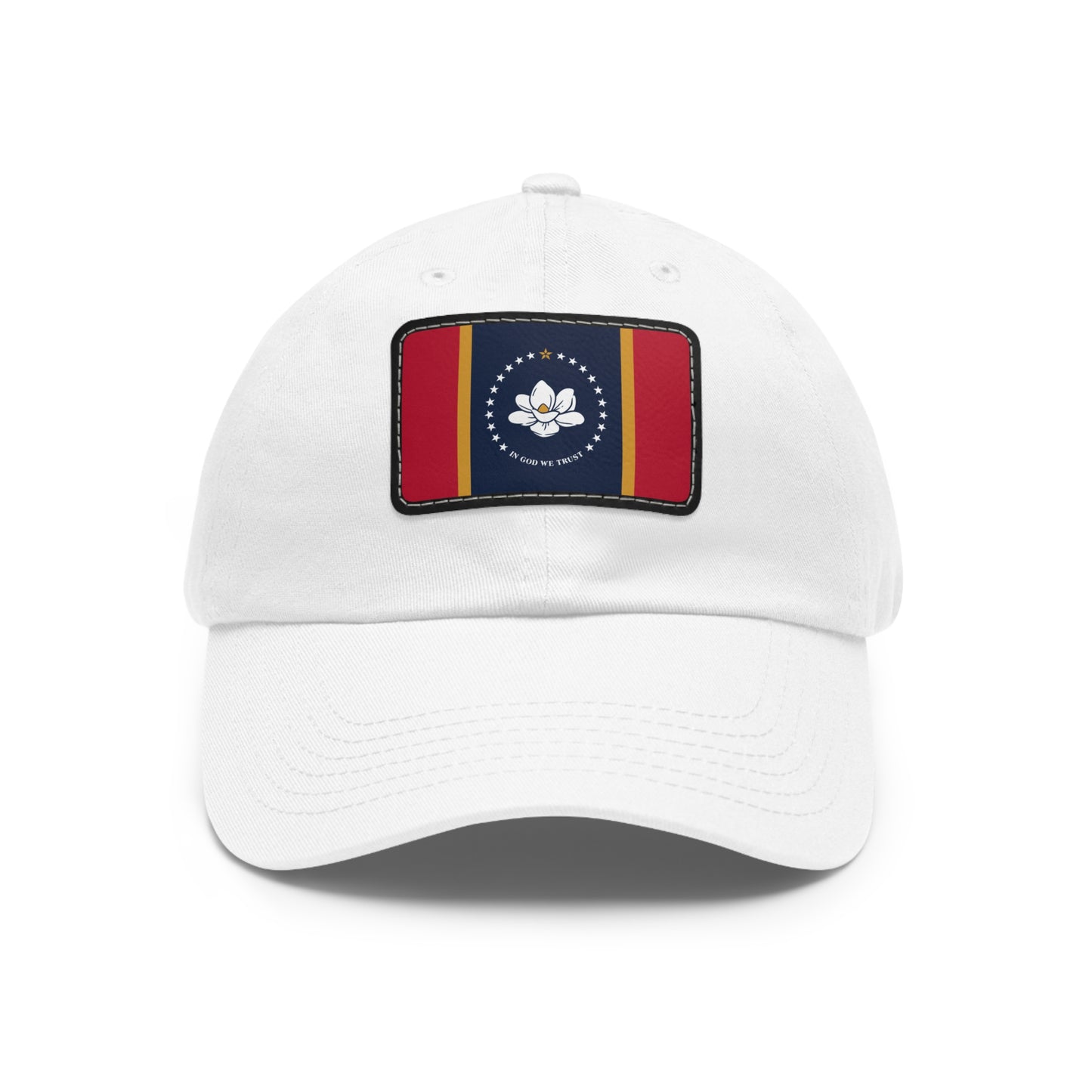 Flag Village USA Mississippi State Flag Hat Cap with Leather Patch