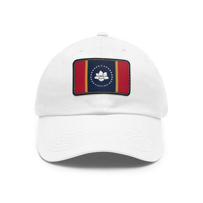 Flag Village USA Mississippi State Flag Hat Cap with Leather Patch