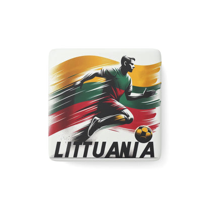 Flag Village Lithuania Flag Sporting Porcelain Magnet, Square LTU0006