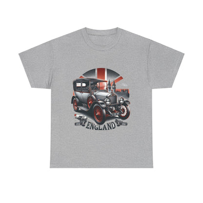 Flag Village UK Vintage Car Flag T-SHIRT Heavy Cotton Tee UK0014