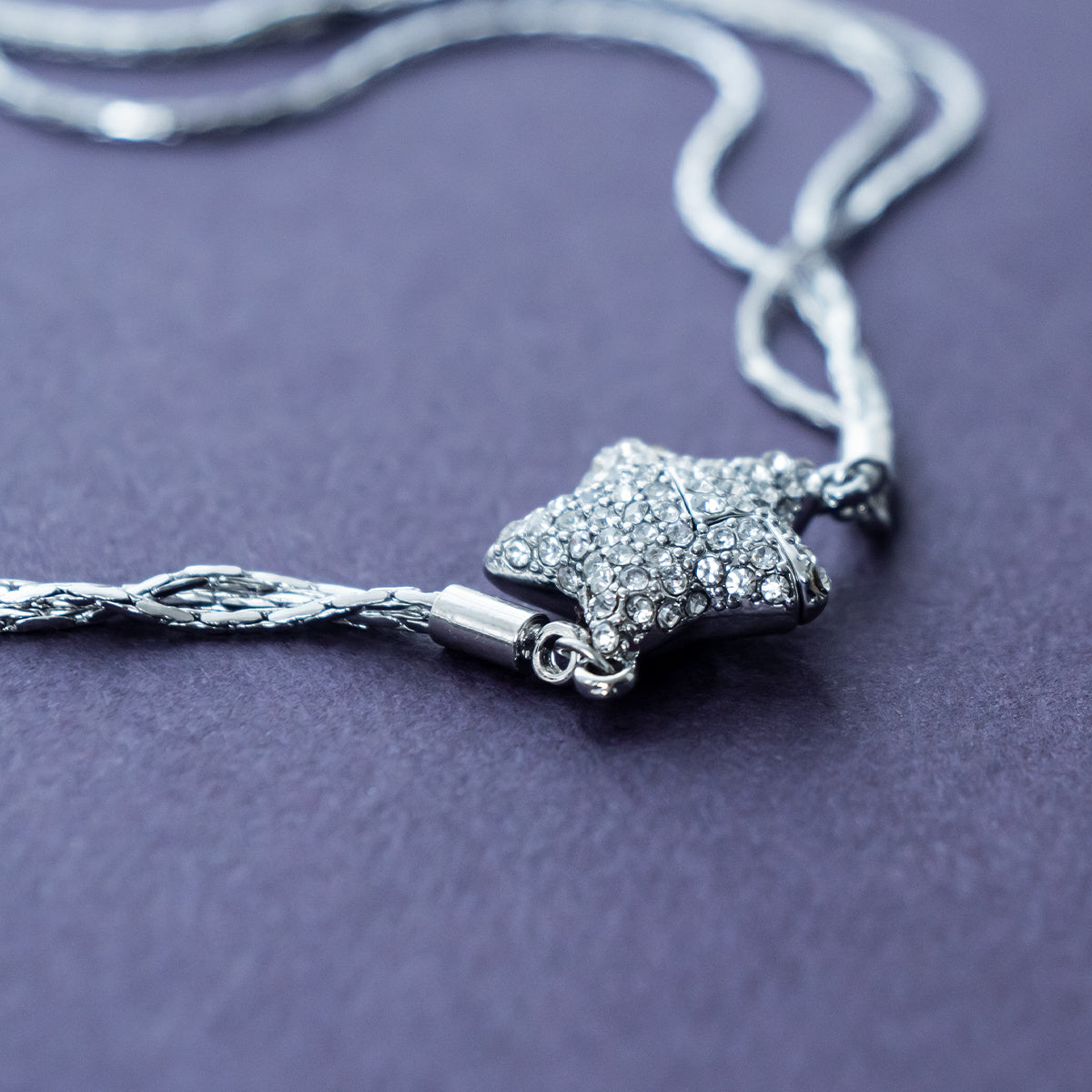 Flag Village Magnetic Five-pointed Star Necklace With Rhinestones Stainless Steel Clavicle Chain Personalized Designer Necklace Women Jewelry Gifts