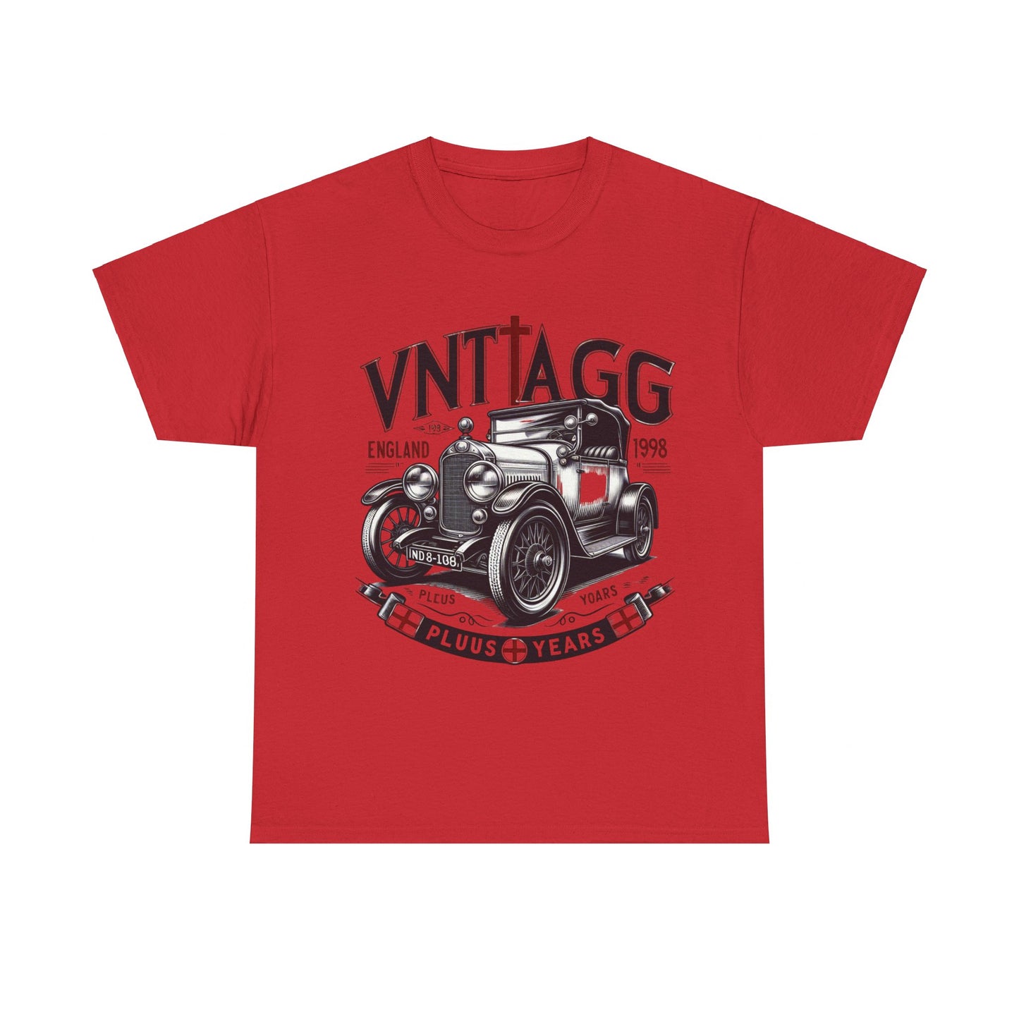 Flag Village UK Vintage Car Flag T-SHIRT Heavy Cotton Tee UK0008
