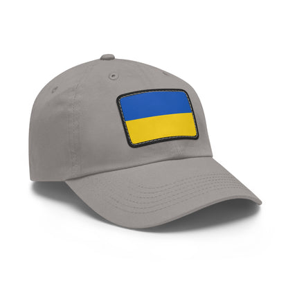 Flag Village Ukraine Flag Hat Cap with Leather Patch