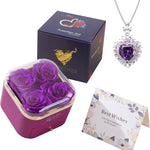 Flag Village Valentines Day Rose Flower Drawer Jewelry Box Earrings Ring Necklace Storage Valentine's Day Gift Box Romantic Jewelry Packaging Box