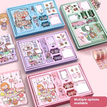 Flag Village Journal Book Set Gift Box Girl Heart Cute Gift Bag