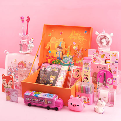 Flag Village Sakura Girl Starry Stationery Set Gift Box For Primary And Middle School Students