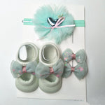 Flag Village New Baby Girl Socks Headband Gift Box