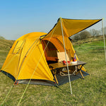 Flag Village Four Person Outdoor Camping Space Folding And Thickening Tent Rain And Sun Proof Outdoor