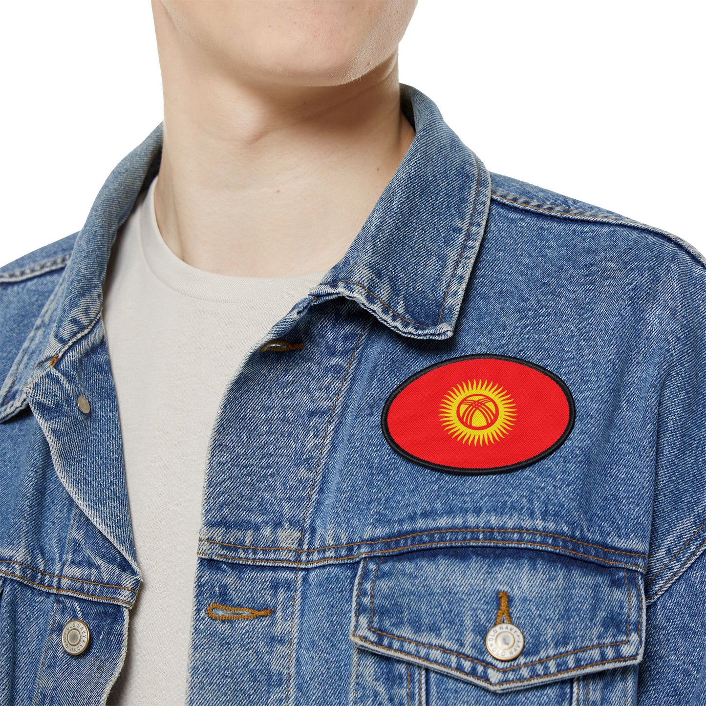 Flag Village Kyrgyzstan Flag Embroidery Iron-On Patches