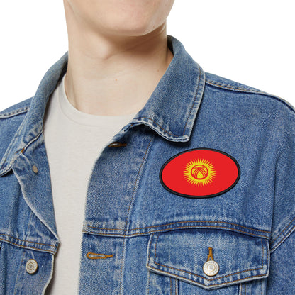 Flag Village Kyrgyzstan Flag Embroidery Iron-On Patches