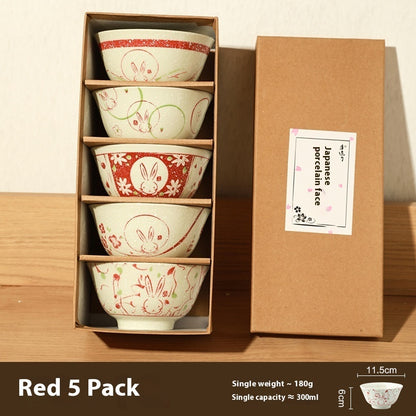 Flag Village Ceramic Bowl Set Housewarming Tableware Suit Gift Box