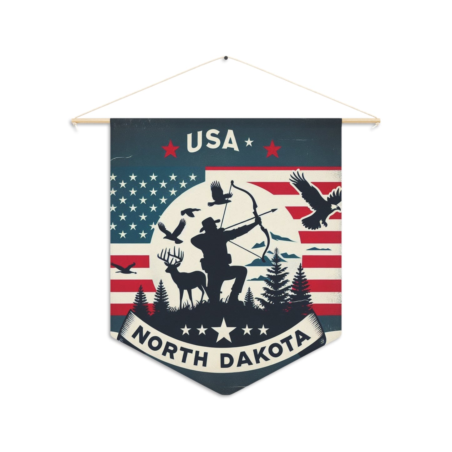 Flag Village North Dakota State Flag Pennant Sporting Home Wall decoration ND0002