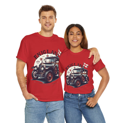 Flag Village UK Vintage Car Flag T-SHIRT Heavy Cotton Tee UK0020