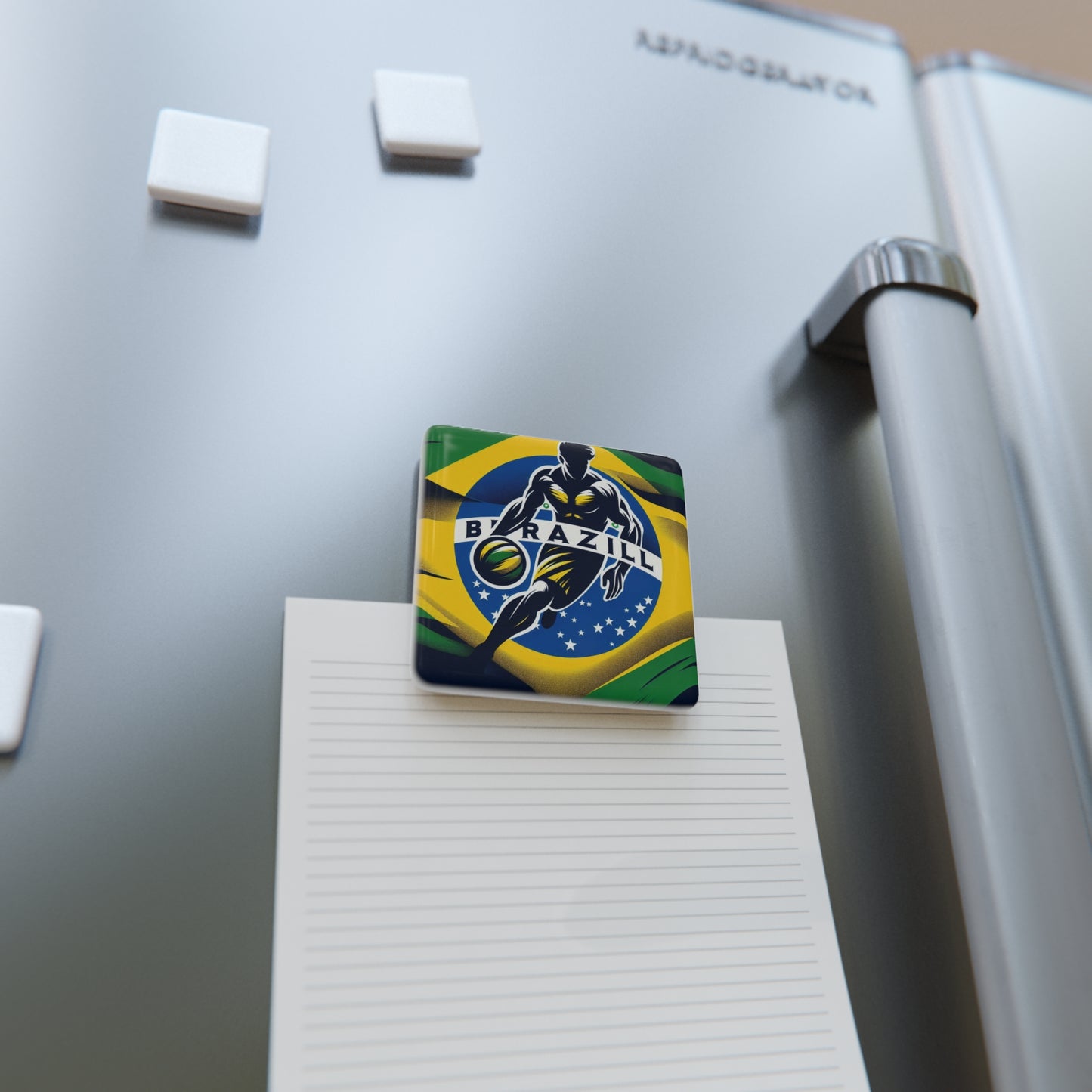 Flag Village BRAZIL Flag Sporting Porcelain Magnet, Square BRA0014