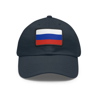 Flag Village Russia Flag Hat Cap with Leather Patch