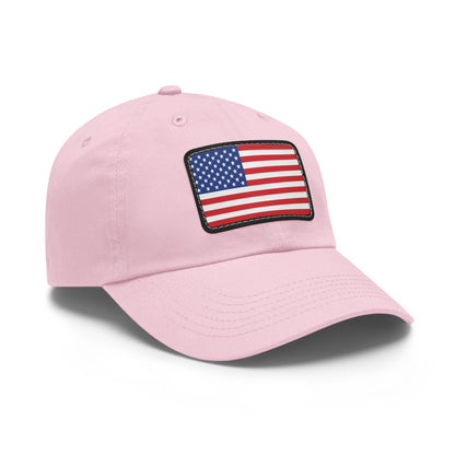 Flag Village United States Flag Hat Cap with Leather Patch