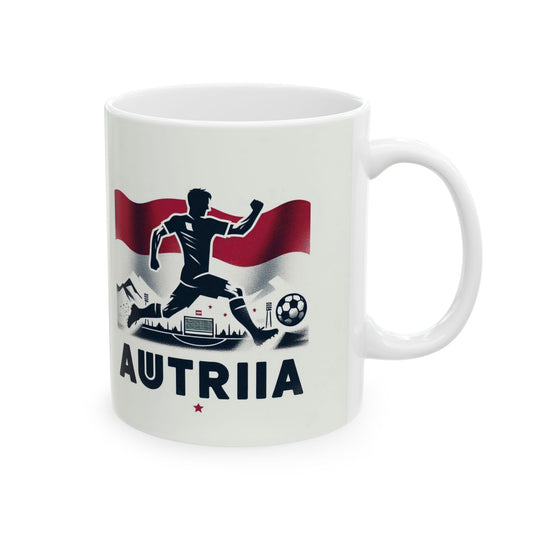 Flag Village Austria Sporting Flag Ceramic Coffee Mug 11oz AUT0008