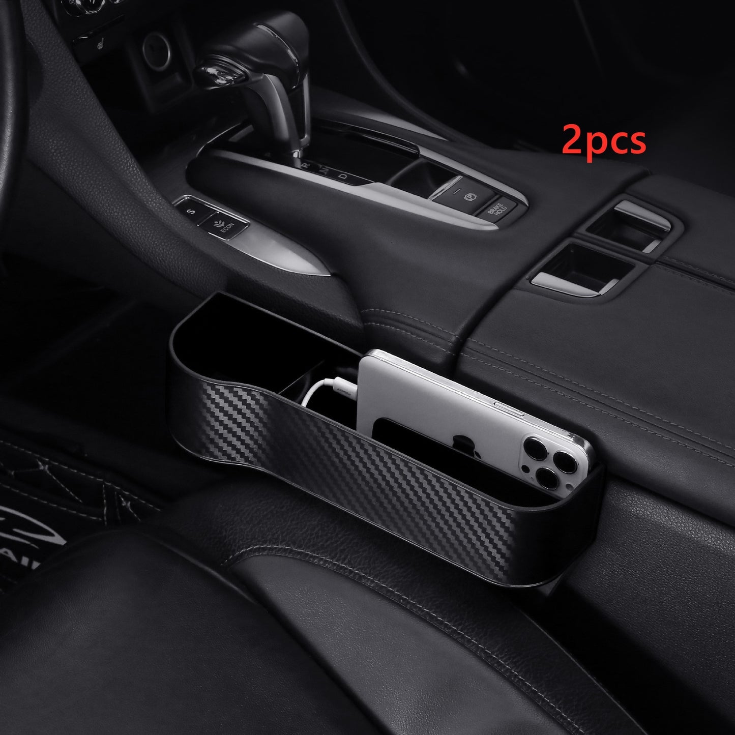 Flag Village Auto Tools Car Organizer Seat Gap Storage Box PU Case Pocket Car Seat Side Slit For Wallet Phone Coins Cigarette Keys Cards Auto Universal