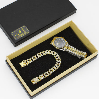 Flag Village Wristwatch Glasses New Men's Watch Business Foreign Trade Sunglasses Watch Gift Box Suit
