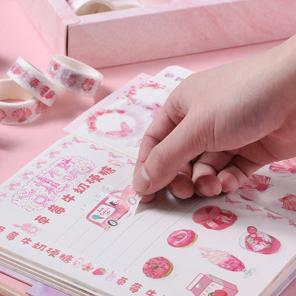 Flag Village Japanese Paper Gift Box Set Student Sticker Tape Combination Cute Girl Heart Exquisite Stationery Set