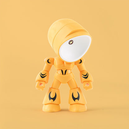 Flag Village Cute LED Hero Table Lamp Mini Portable Cool Mecha Cute Robot Night Light Bedroom Home Decoration Kids Boys Gifts
