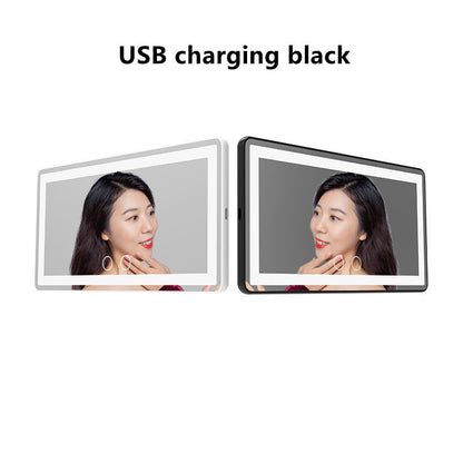 Flag Village Auto Tools Car LED High-definition Makeup Mirror Three-color Light