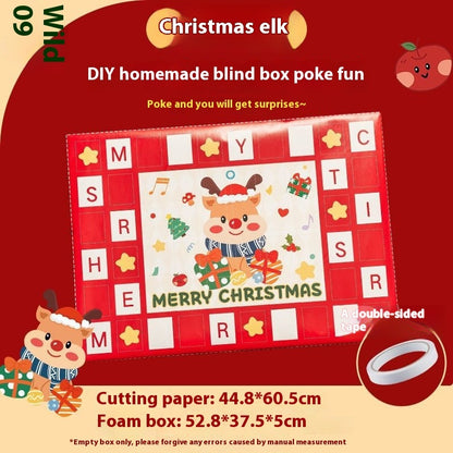 Flag Village Christmas Birthday Box Blind Box Gift Diy Children Countdown Calendar Gift Box Set