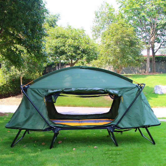 Flag Village Outdoor Thickened Oxford Cloth Insulated Off Ground Tent For Two Camping And Fishing Tent