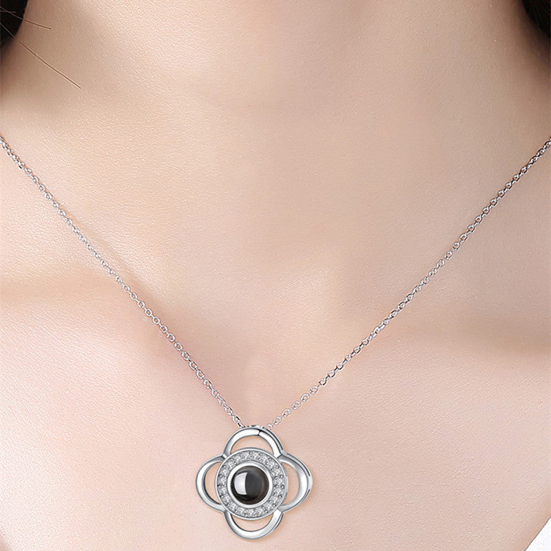 Flag Village Hot Valentine's Day Gifts Metal Rose Jewelry Gift Box Necklace For Wedding Girlfriend Necklace Gifts