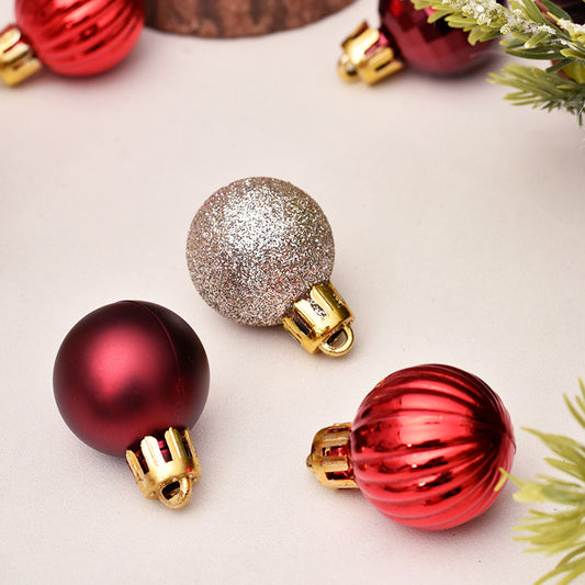 Flag Village Christmas Decorations 3cm 99pcs Ball Gift Box Set