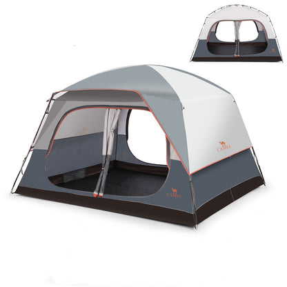 Flag Village Outdoor Tent Quick Build Glass Pole Waterproof Shading Large Space Rain Camping Travel Tent