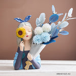 Flag Village Home Decor Girl Figurine Resin Sculpture Abstract Art Room Decor Nordic Decoration Home Living Room Decoration Accessories Gifts