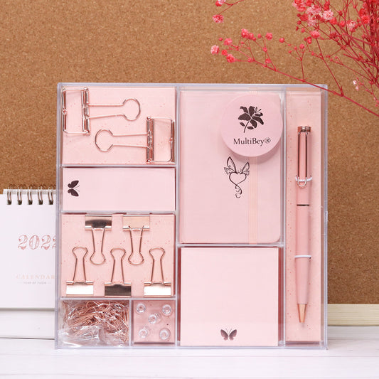 Flag Village Rose Gold Stationery Set Gift Box Student Office Stationery