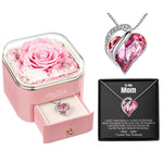 Flag Village Valentines Day Rose Flower Drawer Jewelry Box Earrings Ring Necklace Storage Valentine's Day Gift Box Romantic Jewelry Packaging Box