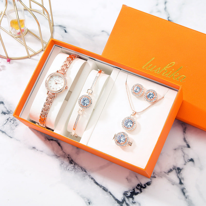Flag Village Women's Fashion Watch Quartz Gift Box Set