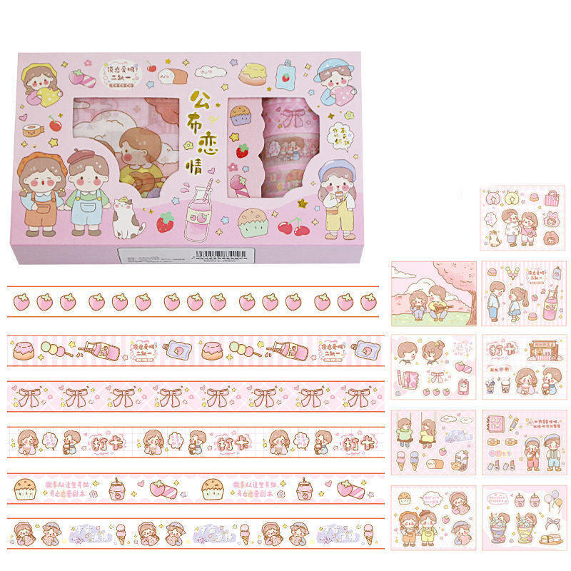 Flag Village Hand Account Sticker Tape Gift Box Set