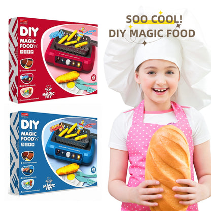 Flag Village Induction Kitchen Cooking Toys Diy Children's Play House Toy Food Recognize Change Color Toys Kids Gifts