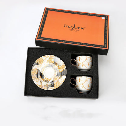 Flag Village Fashion Small Turkish Coffee Cup And Saucer Tea Set Gift Box