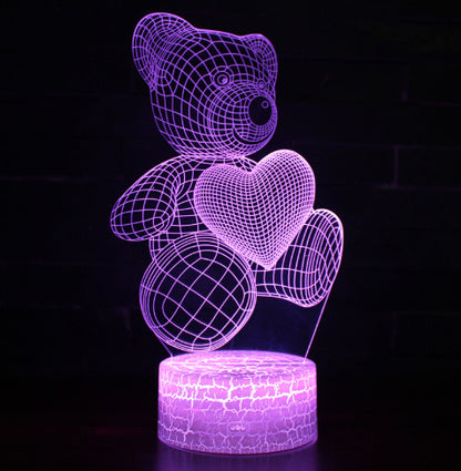 Flag Village 3D Lamp Acrylic USB LED Night Lights Neon Sign Lamp Xmas Christmas Decorations For Home Bedroom Birthday Decor Valentines Day Gifts