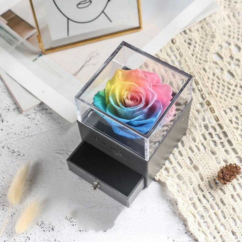Flag Village Eve Valentine's Day Eternal Flowers Gift Box Ornaments