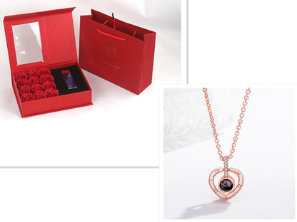 Flag Village Pearl Paper Window Jewelry Lipstick Gift Box Set