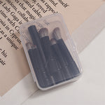 Flag Village 6Pcs Mini Travel Makeup Brushes Set With Box Portable Cosmetic Powder Foundation Blush Blending Concealer Make Up Brushes Set